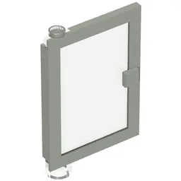 Door 1 x 4 x 5 Left with Trans-Clear Glass / Light Gray