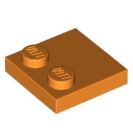 Lego Plate Special 2 x 2 with Only 2 studs / Orange