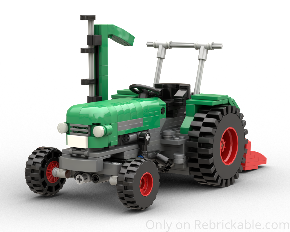 Lego Fendt Farmer 2 with sickle bar mower and tilting bucket