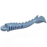 Animal Body Part, Dinosaur, Mosasaurus Tail with Dark Blue Markings Print / Sand Blue