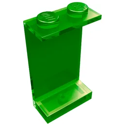 Panel 1 x 2 x 3 - Solid Studs / Trans-Green