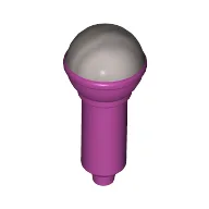 Musical Instrument Microphone with Silver Top Half Screen Print / Magenta