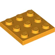 Plate 3 x 3 / Bright Light Orange