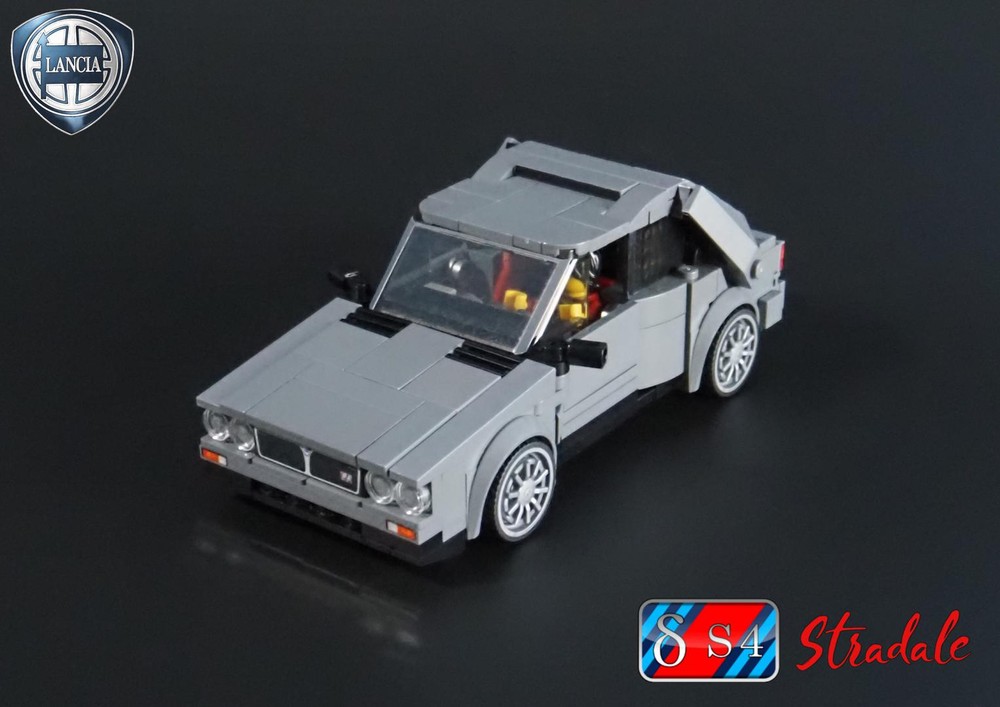 Lego Lancia Delta S4 Stradale - Speed Champions 8 Studs wide (Dark Grey)