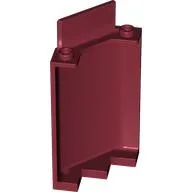 Panel 3 x 3 x 6 Corner Wall without Bottom Indentations / Dark Red