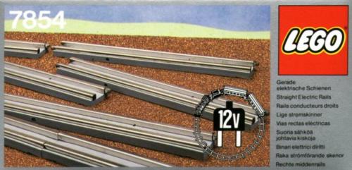Lego 8 Straight Electric Rails Gray 12v