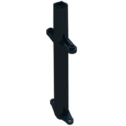 Boat, Mast Section Middle 13 2/3 H, without Bottom Connector Prong / Black