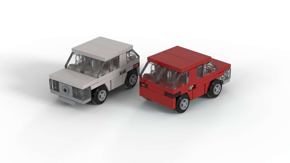 Lego Fiat Panda - minifig scale