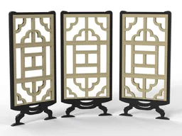 Chinese window type2(鏤空窗花-十字海棠)