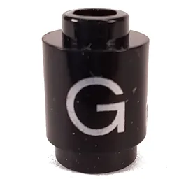 Brick Round 1 x 1 with Letter 'G' Print