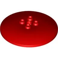 Dish 6 x 6 Inverted (Radar) with Hollow Studs / Red