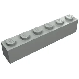 Brick 1 x 6 / Light Gray
