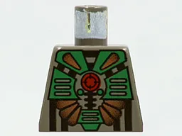 Torso Aquazone Stingray with Red Circle with Target, Copper Spikes, and Green Armor Pattern