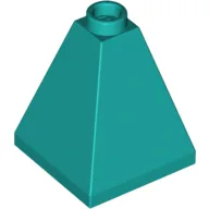Brick Sloped 75° 2 x 2 x 2 Quadruple Convex / Dark Turquoise