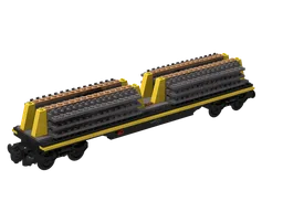 Schwellentransportwaggon (beladen) / Sleeper Transport Wagon (loaded)