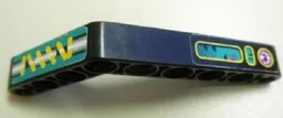 Technic, Liftarm, Modified Bent Thick 1 x 9 (6 - 4) with Yellow Spring and Controls Pattern (Stickers) - Set 8245