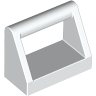 Lego Tile Special 1 x 2 with Handle / White