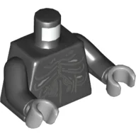 Torso, Light Bluish Gray Lines, Creases, Folds Print, Black Arms, Light Bluish Gray Hands / Black