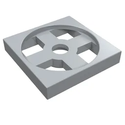 Turntable 2 x 2 Plate, Base / Light Bluish Gray