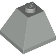 Lego Brick Sloped 45° 2 x 2 Double Convex / Light Gray