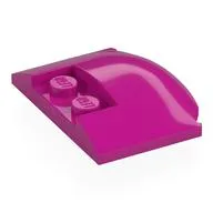 Brick Round 3 x 4 x 2/3 Triple Curved with 2 Sunk Studs / Magenta