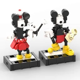Microscale Version of the LEGO Set Nr.43179 :"Mickey & Minnie Mouse"