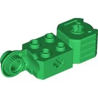 Technic Brick Special 2 x 2 with Axle Hole, Rotation Joint Ball Half [Vertical Side], Vertical Axle Hole End / Green