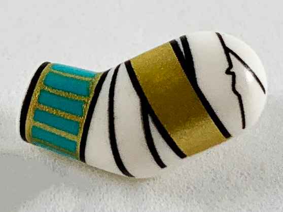 Lego Arm, Left with Wrappings, Gold and Dark Turquoise Bracelets Pattern