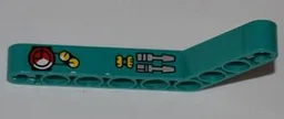 Technic, Liftarm, Modified Bent Thick 1 x 9 (6 - 4) with Gauges and Levers Pattern Model Right (Sticker) - Set 8269
