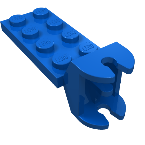 Lego Hinge Plate 2 x 4 with Articulated Joint - Female / Blue