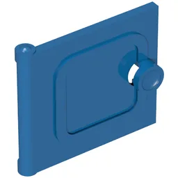 Fabuland, Door, Cupboard 2 x 6 x 7 / Blue