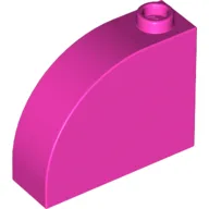 Brick Curved 1 x 3 x 2 / Dark Pink