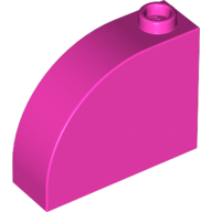 Lego Brick Curved 1 x 3 x 2 / Dark Pink