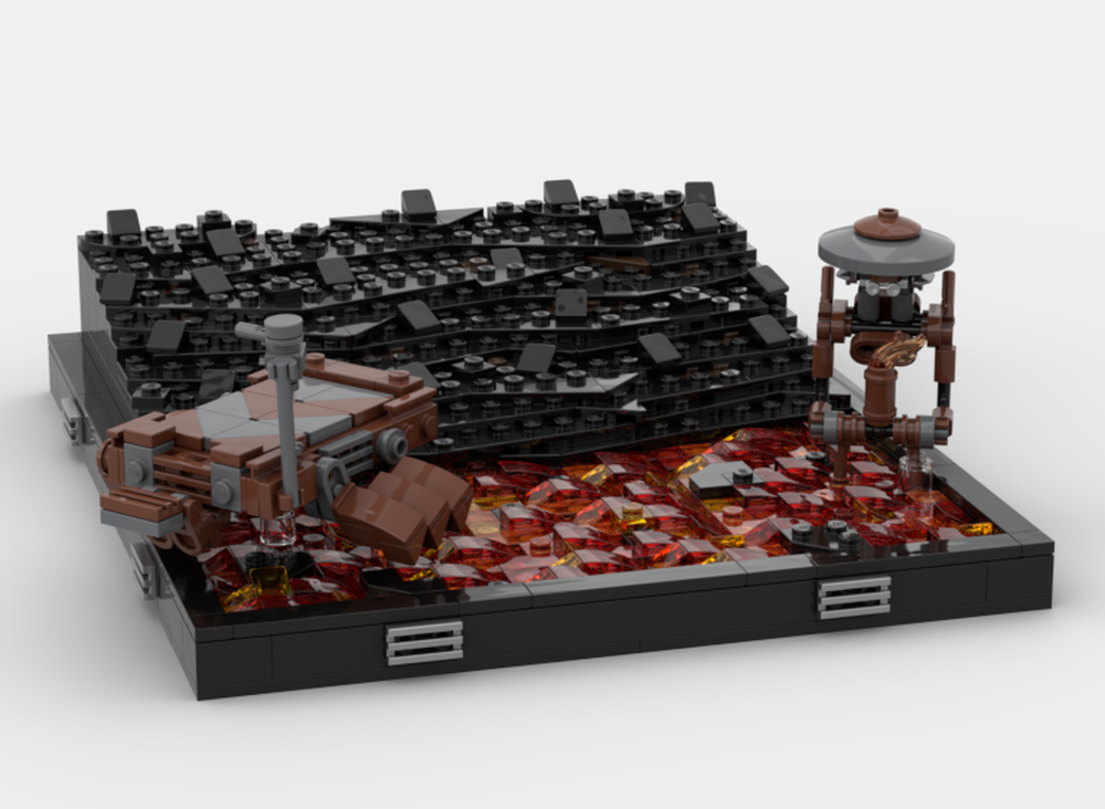 Lego Mustafar duel Diorama