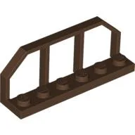 Plate Special 1 x 6 with Train Wagon End Fence / Brown