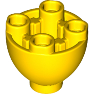 Lego Brick Round 2 x 2 x 1 1/3 Inverted / Yellow