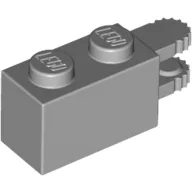 Hinge Brick 1 x 2 Locking with 2 Fingers Horizontal End, 9 Teeth / Light Bluish Gray