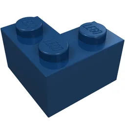 Brick 2 x 2 Corner / Dark Blue