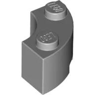 Brick Round Corner 2 x 2 Macaroni with Stud Notch / Light Bluish Gray