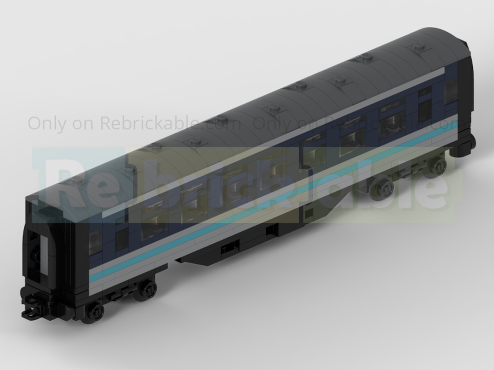 Lego 4-Wide BR MK1 Corridor Carriage In Regional Railways Livery