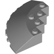 Brick Round Corner 6 x 6 with 33° Slope and Facet Cutout / Light Bluish Gray