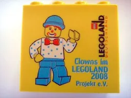 Brick 2 x 4 x 3 with Legoland Deutschland Clowns im Legoland 2008 Pattern