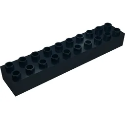 Duplo Brick 2 x 10 / Black