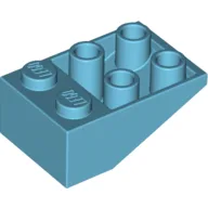 Brick Sloped Inverted 33° 3 x 2, No Connections between Studs, Ovoid Bottom Pin / Medium Azure