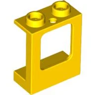 Window 1 x 2 x 2 Plane, Hollow Studs, Single Hole Top and Bottom for Glass / Yellow