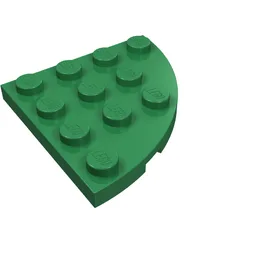 Plate Round Corner 4 x 4 / Green