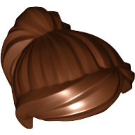 Lego Hair Ponytail and Swept Sideways Fringe / Reddish Brown