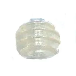 Pen Bead, Round Orb, 4 Discs / Trans-Clear