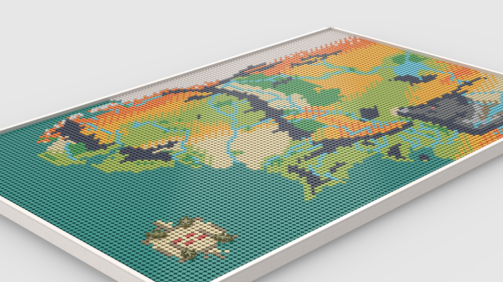 Lego Map of Middle Earth