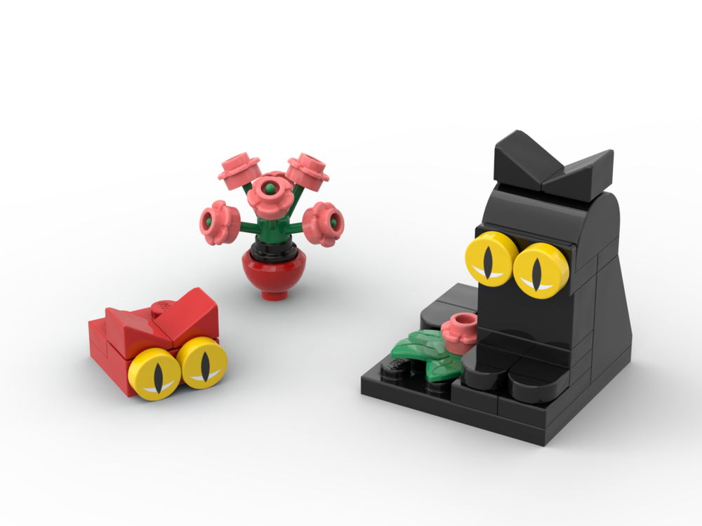 Lego Cat and Flower